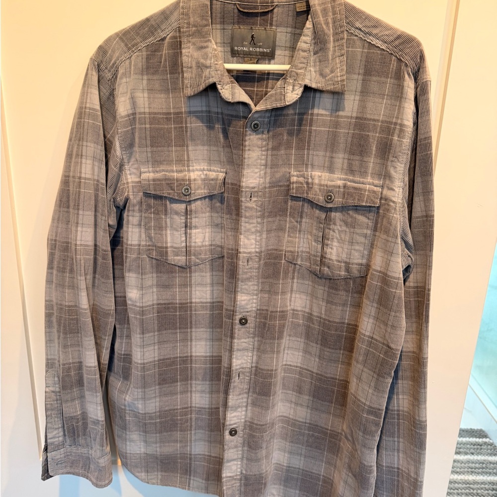 Royal Robbins Gray Checkered Shirt